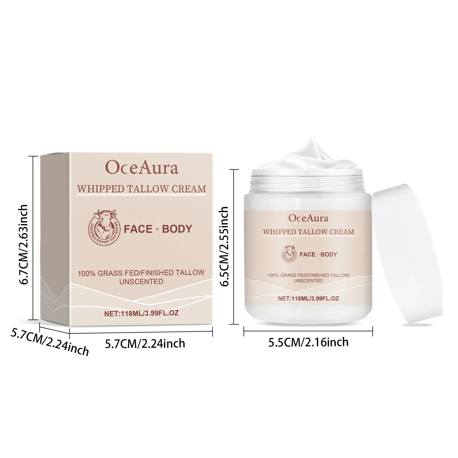 OceAura Whipped Tallow Cream