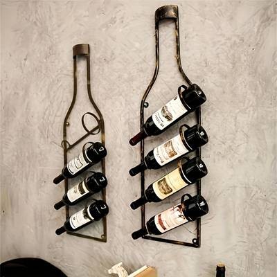 ITECHJOY Vintage Bronze Wall-Mounted Wine Rack A Rustic Touch for Your Home Bar
