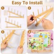 ITECHJOY 3pcs Wooden Puzzle Storage Rack  Classic Storage and Display Solution for Puzzle Enthusiasts