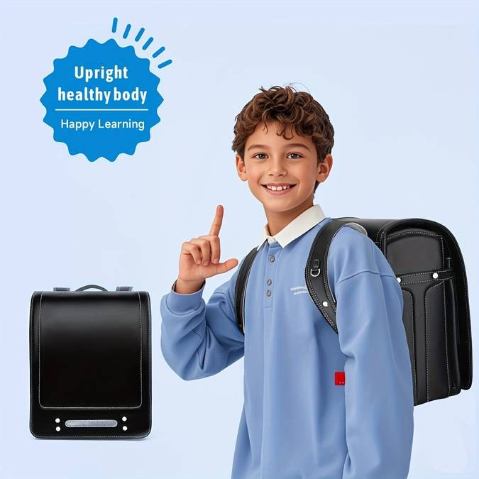 SWICKY Japanese College Style Synthetic Leather Backpack  A Versatile and Durable Backpack for Everyday Use