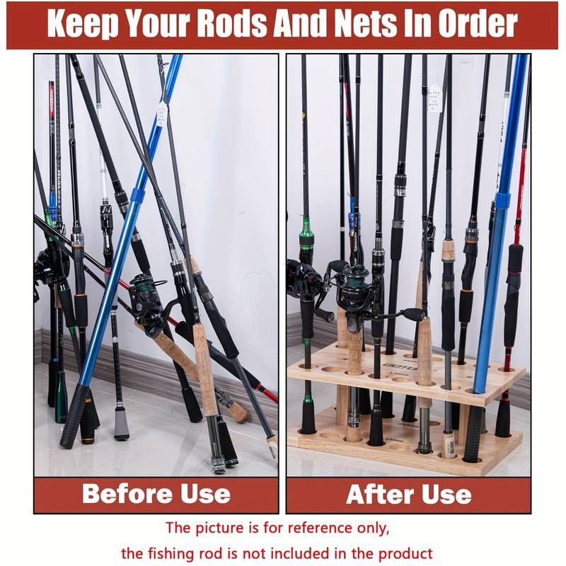 Goture 16 Slots Square Fishing Rod Holder  Keep Your Rods Organized and Accessible