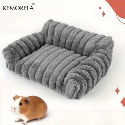 KEMORELA Ultra-Soft Plush Small Pet Nest  Cozy, Comfortable Bed for Small Pets Like Rabbits and Hamsters
