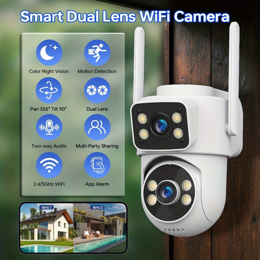 ZHXINSD Dual Lens Dual Screen Camera Outdoor