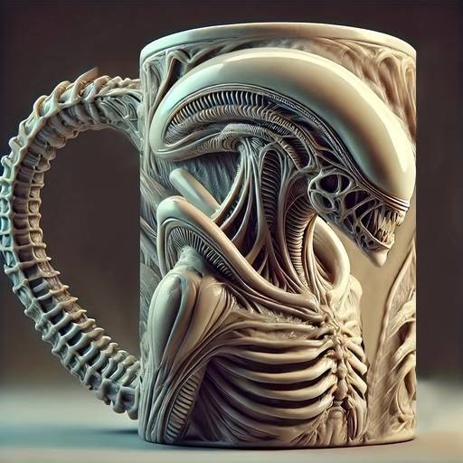 1pc Xenomorph 3D Stainless Steel Mug  A Unique Alien-Themed Mug for Coffee Lovers and Sci-Fi Fans