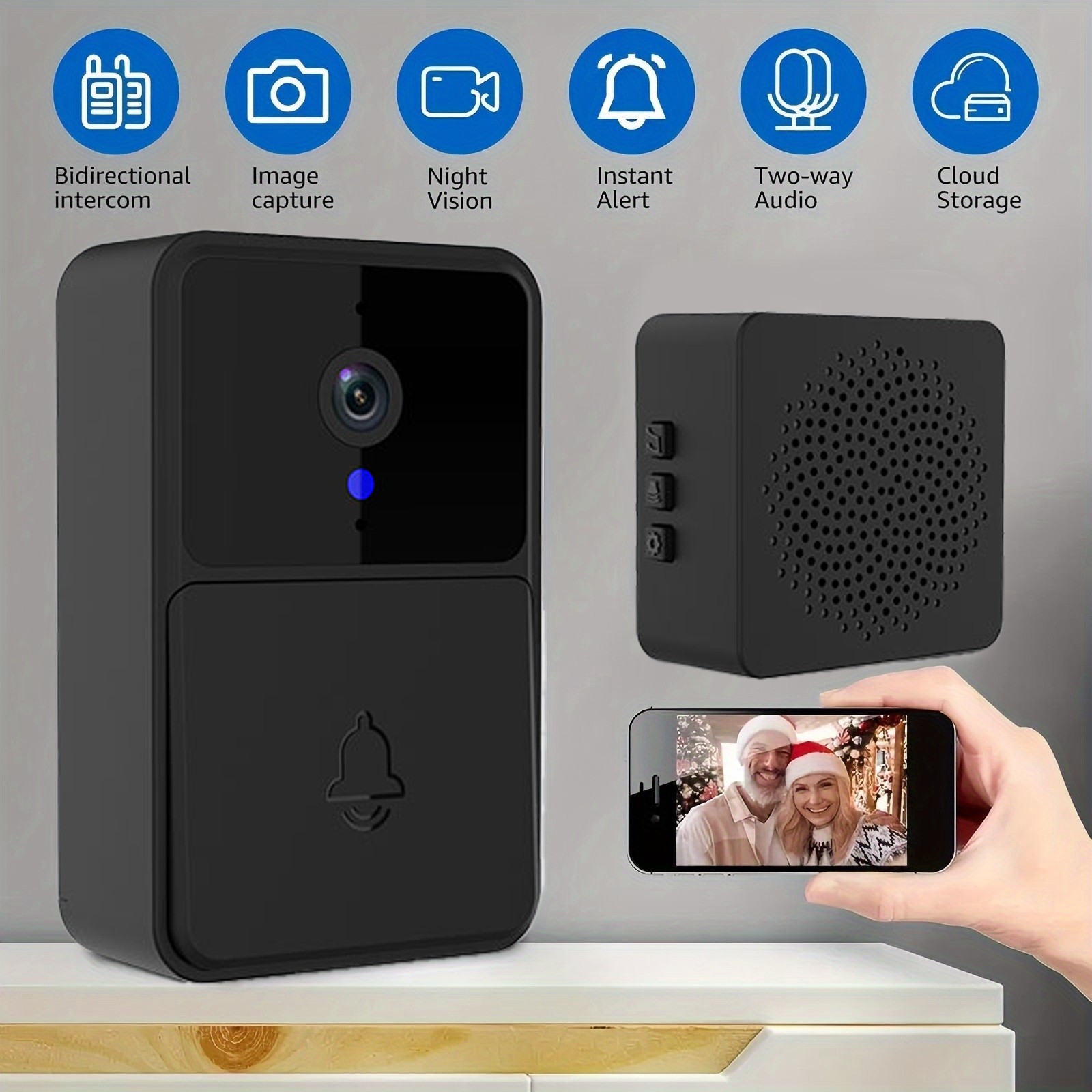 Teruhal 2.4G Wireless Wi-Fi Smart Doorbell
