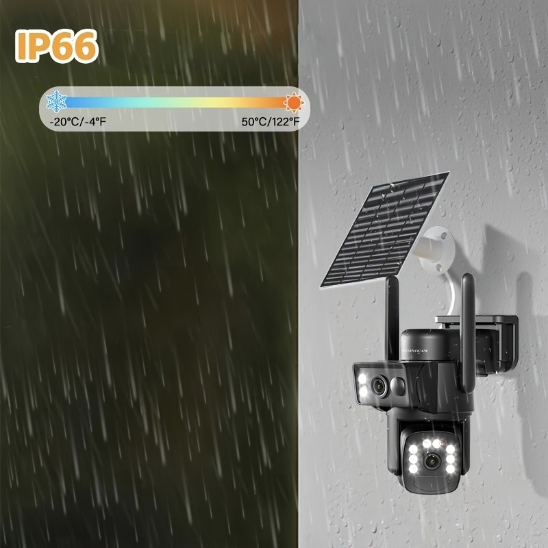 Days10x Zoom 360-Degree Low-Power CCTV Solar Panel Battery WiFi Camera