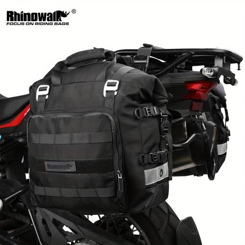 Rhinowalk 20L Motorcycle Saddle Bag  Quick-Release Detachable Storage for Travel & Riding Accessories