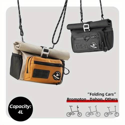 Rhinowalk Handlebar Bag for BROMTON/DAHON Folding Bikes  4L Quick-Release Front Basket for Urban Cycling & Commuting