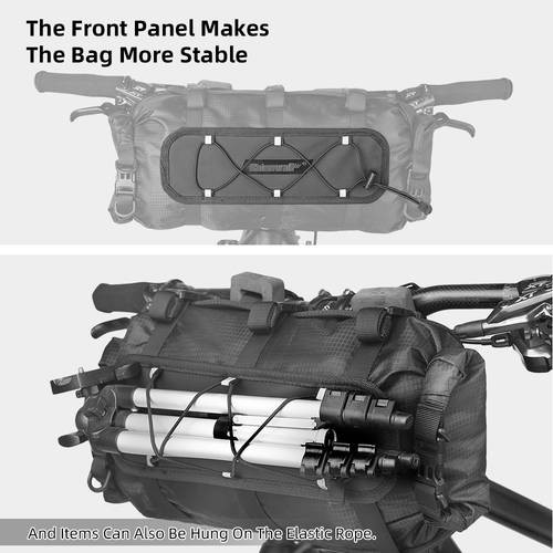 Rhinowalk 12L Heavy-Duty Bike Handlebar Bag  Adjustable Bikepacking System for MTB/Road Bikes