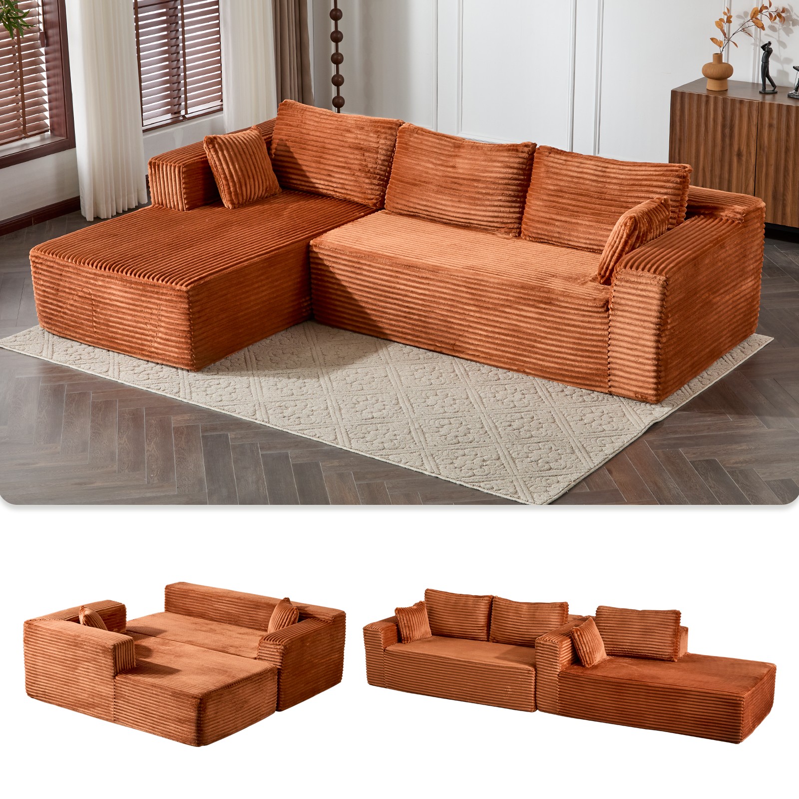 Brown Sectional Sofa