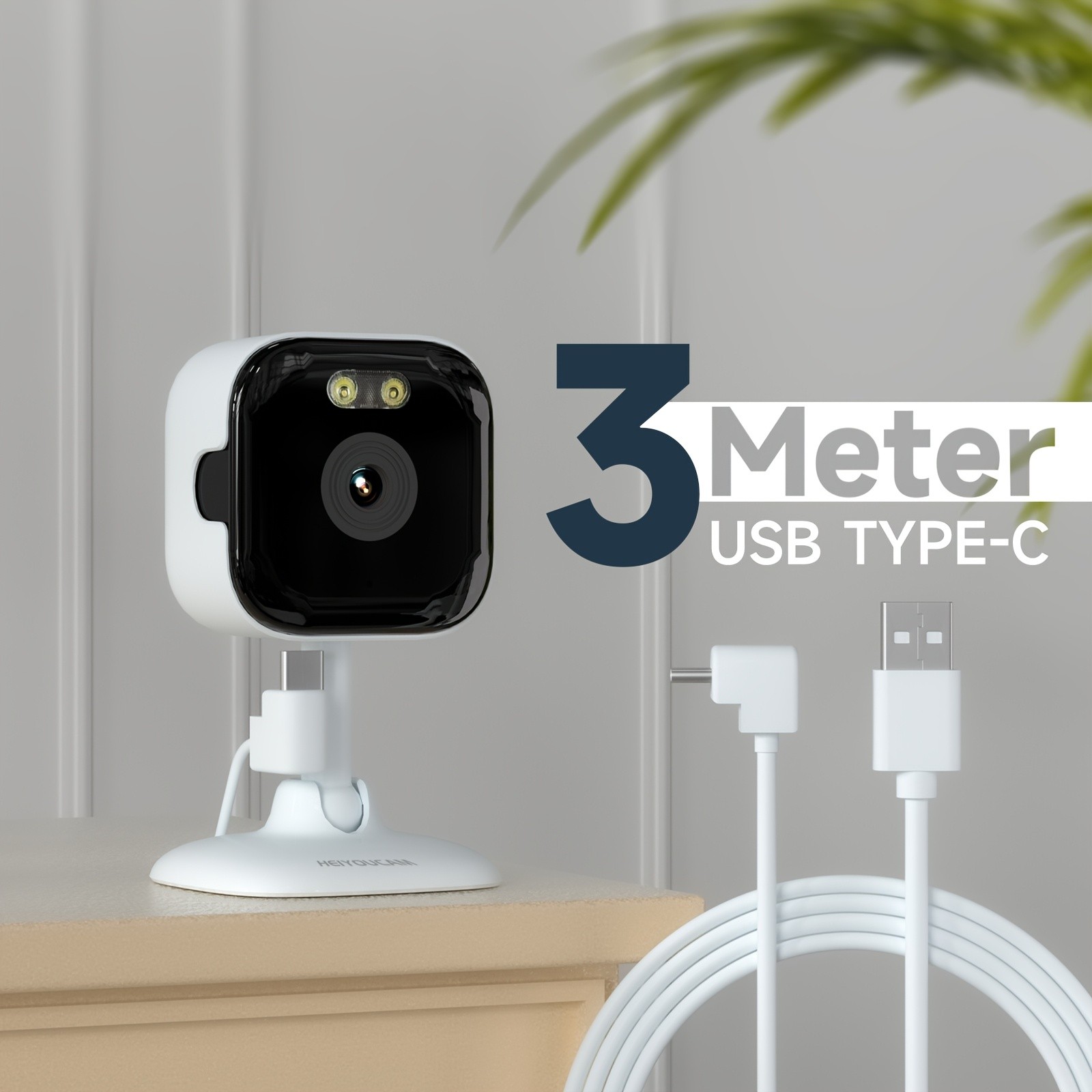 2pcs HEIYOUCAM 3MP Full HD Surveillance Cameras