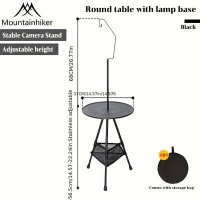 Lightweight Aluminum Table with Adjustable Height  Casual Design for Outdoor Camping, Picnics, and Beach Use
