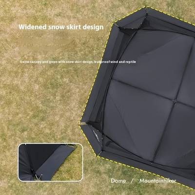 Mountainhiker Zipper Dome Tent  Large Capacity Multi-Person Shelter for Outdoor Camping, 5-10 People