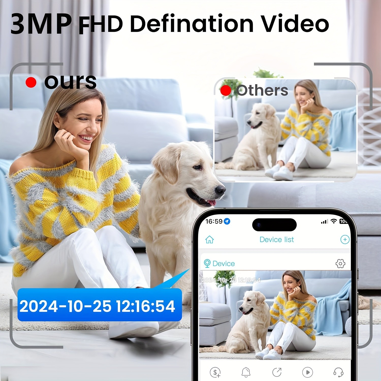 2025 Upgraded 3MP Security Cameras