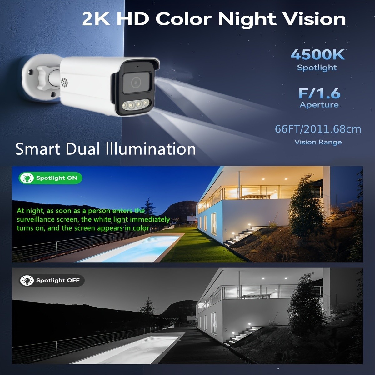 2Pack/1Pack H.265 4MP 2K Security POE IP Camera