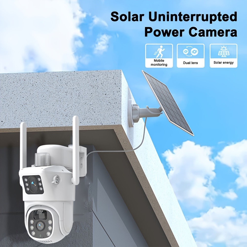 MvpSecam 4K 8MP Dual Lens PTZ Solar Security Camera