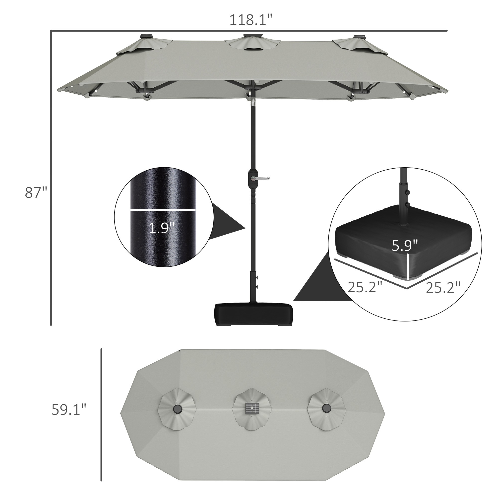 Patio Umbrella With Lights