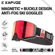 KAPVOE Photochromic Skiing Glasses  Magnetic HD Lenses, TPU Frame, Ideal for Alpine Skiing & Snowboarding