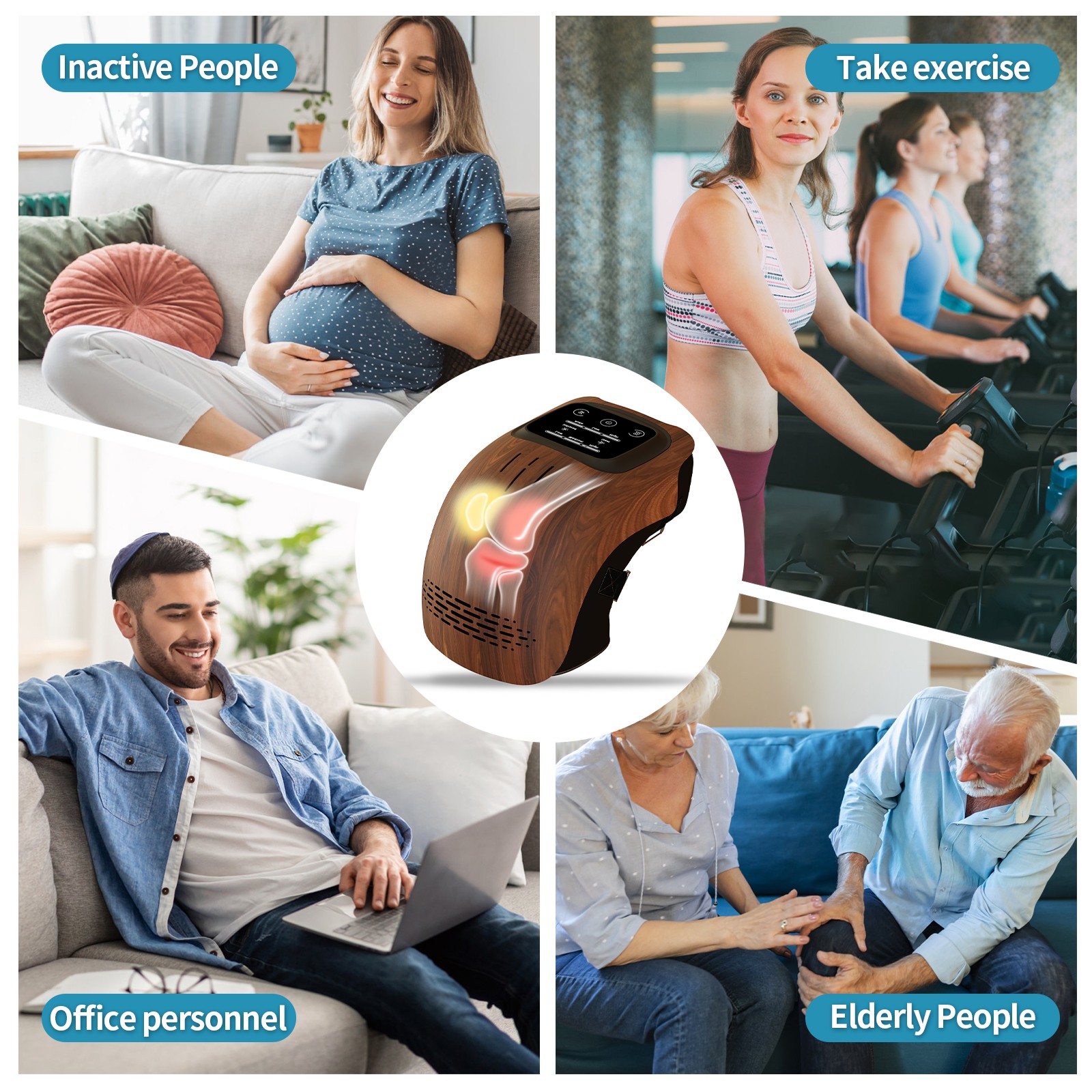 Intelligent Knee Massager  Rechargeable, Heating, and Pain Relief for Home Use