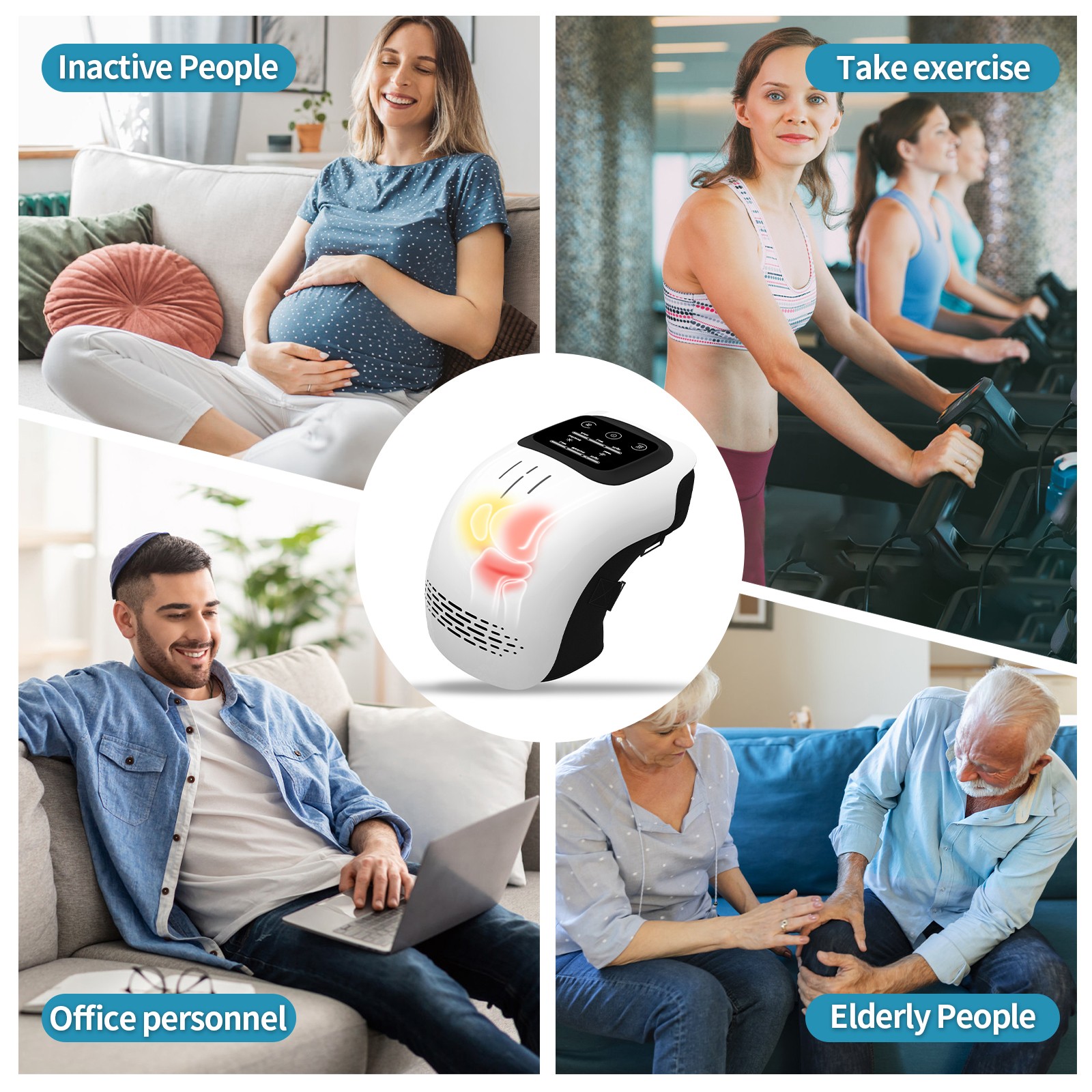Intelligent Knee Massager  Rechargeable, Heating, and Pain Relief for Home Use