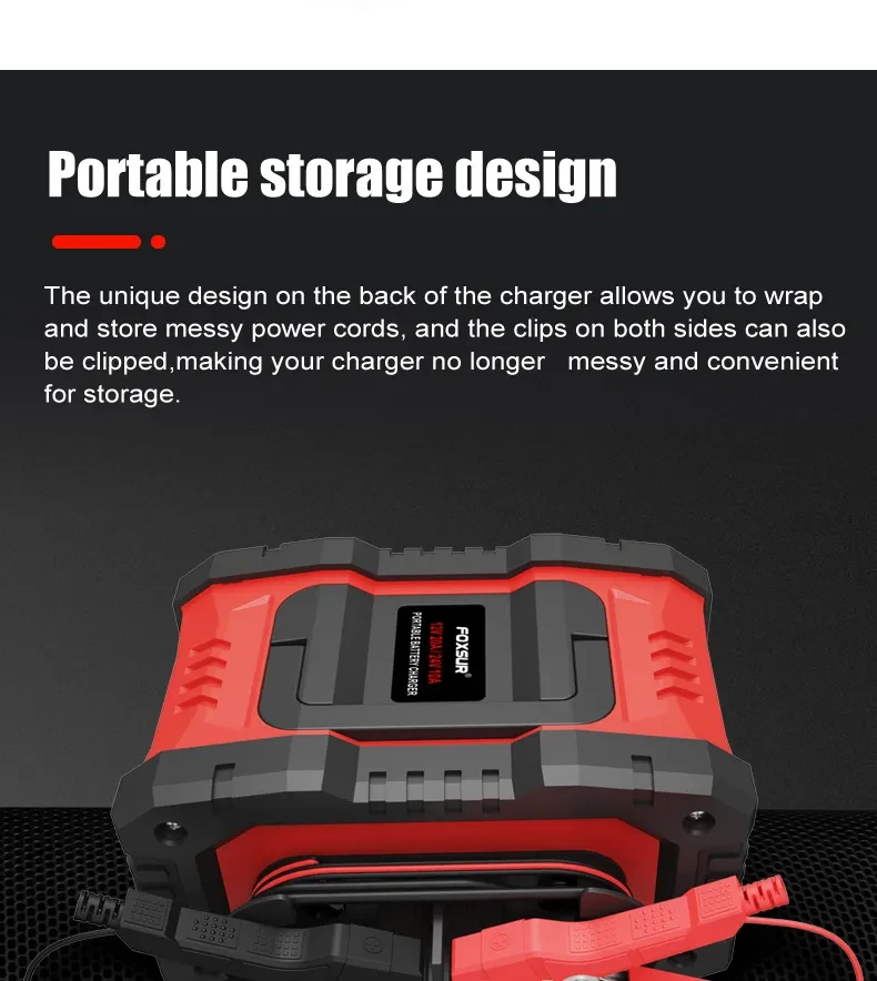 High Power Portable Motorcycle Battery Charger