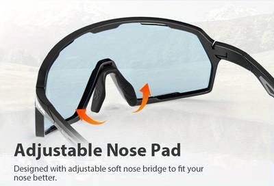 KAPVOE Photochromic Cycling Glasses  Lightweight, Breathable Eyewear for Outdoor Sports