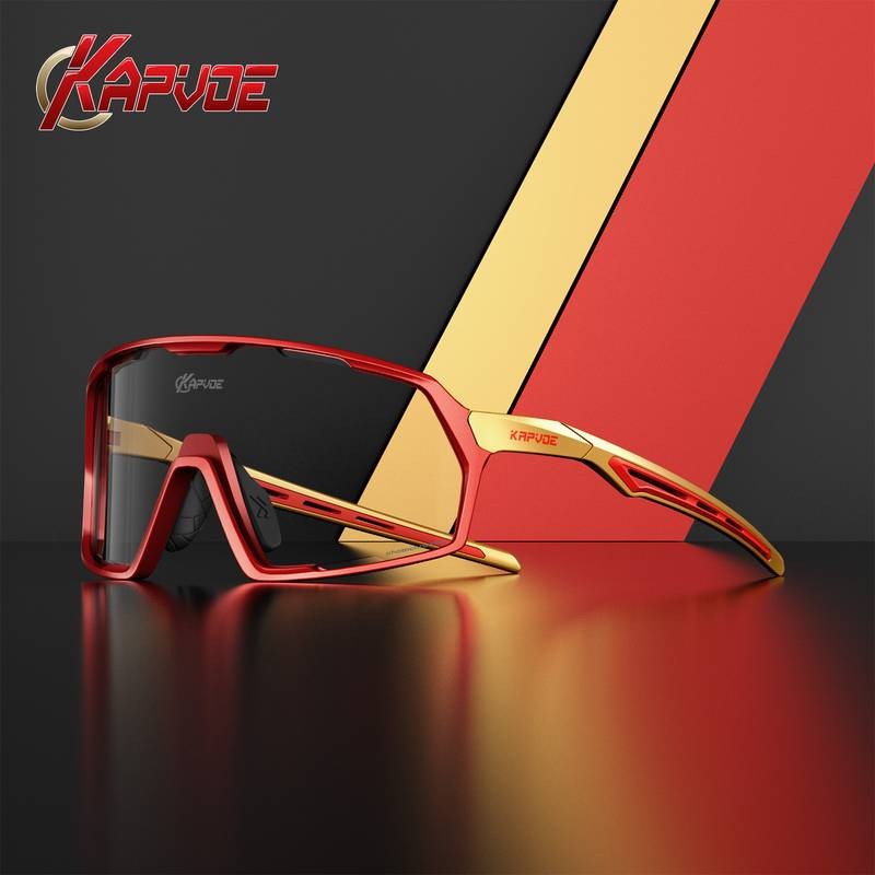 KAPVOE Photochromic Cycling Glasses for Men & Women  Stylish, Adaptive Sports Eyewear for Outdoor Activities