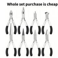 8pcs OUDISI Professional Mini Pliers Set  Heavy-Duty Multi-Bit Kit for Jewelry Making, Electronics Repair, and DIY