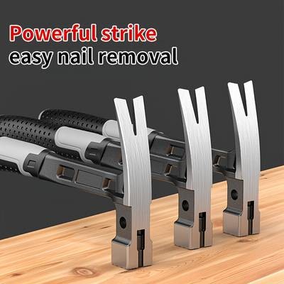 1pc OuDiSi High Carbon Steel Magnetic Nail Claw Hammer  Shockproof, Ergonomic Design for Woodworking and Household Use