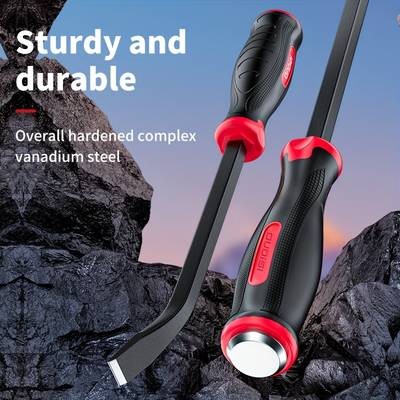 8.12.46.33 cm 4pcs High Hardness Pry Bar Set  Integrated Core Design with Anti-Slip Rubber Handle