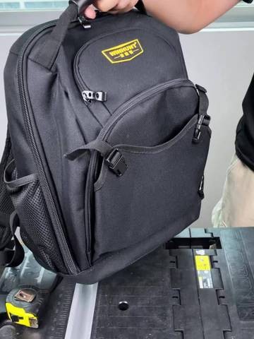 WINHUNT Heavy-Duty Tool Backpack with Multiple Compartments  Durable Fabric Construction for Electricians & DIY Projects