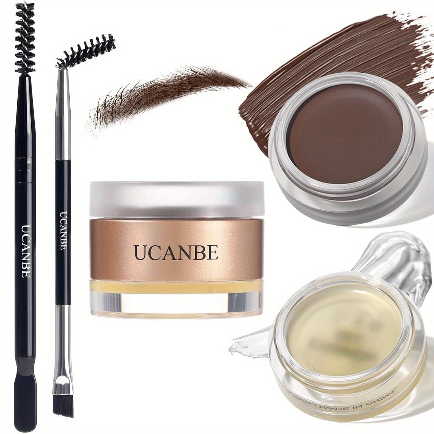UCANBE 2-in-1 Waterproof Eyebrow Gel & Pomade Kit
