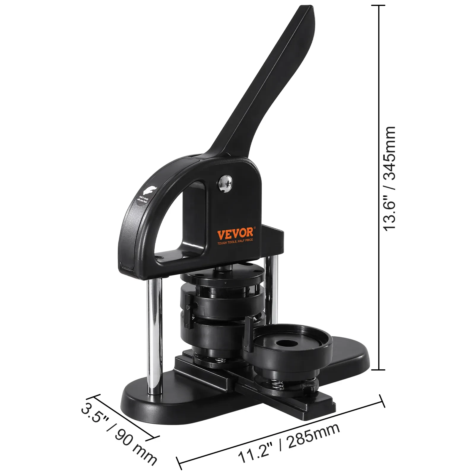 VEVOR Button Maker, 3-IN-1 Pin Maker, With 300pcs Button Parts, Button Maker Machine With Panda Magic Book, Ergonomic Handle Punch Press Kit, For Children DIY Gifts