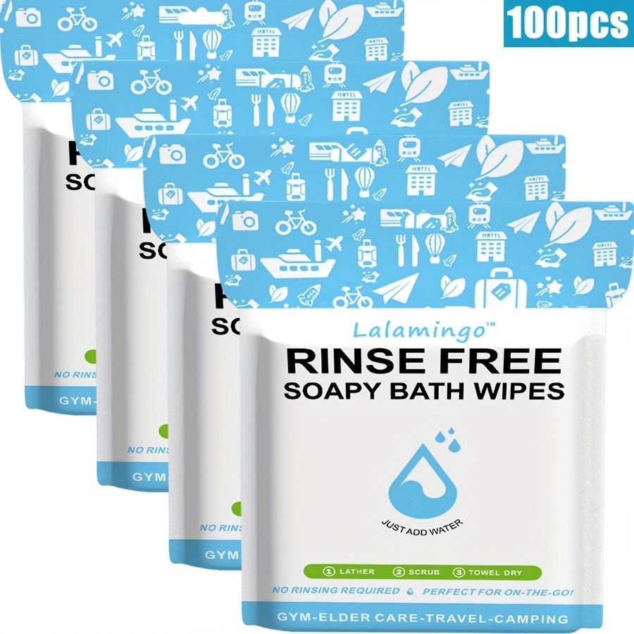 ZEPIRRCL 100pcs Disposable Soap Bath Wipes