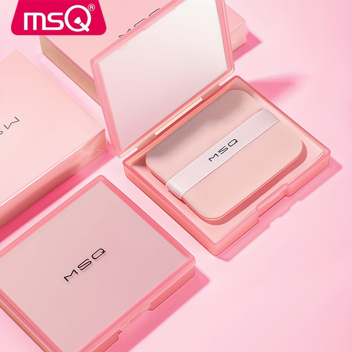 MSQ 100pcs Pink Blotting Paper Set with Mirror