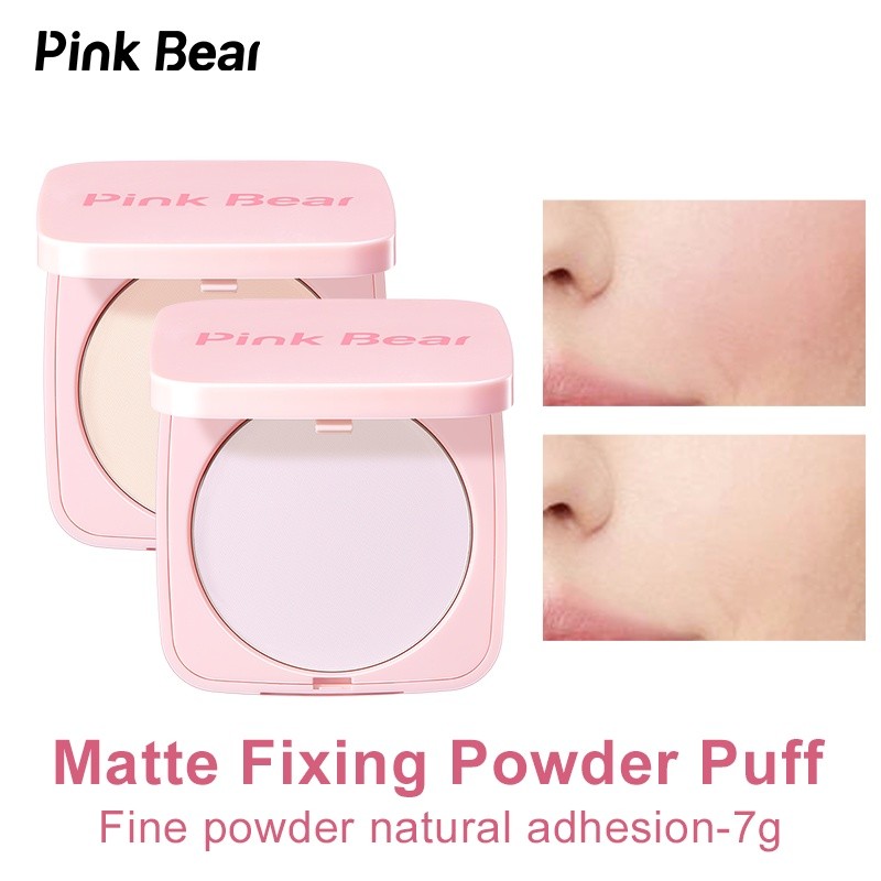 Pink Bear Matte Fixing Powder Puff