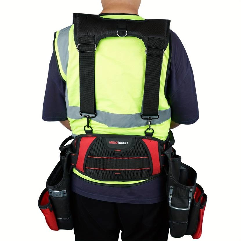 MELOTOUGH Heavy Duty Padded Tool Belt Suspenders for Men Ultimate Comfort and Support for Heavy-Duty Work
