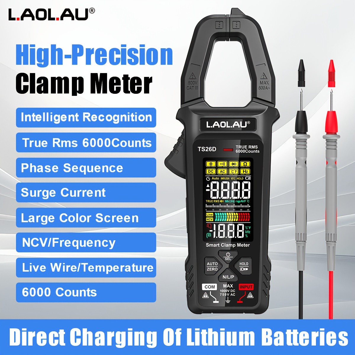L.AOL.AU 1pc TS26D/TS26A New Digital Clamp Multimeter