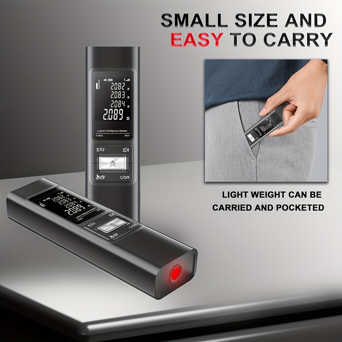 L.AOL.AU Multi-Function Laser Rangefinder with Digital Angle & Red Cross Line