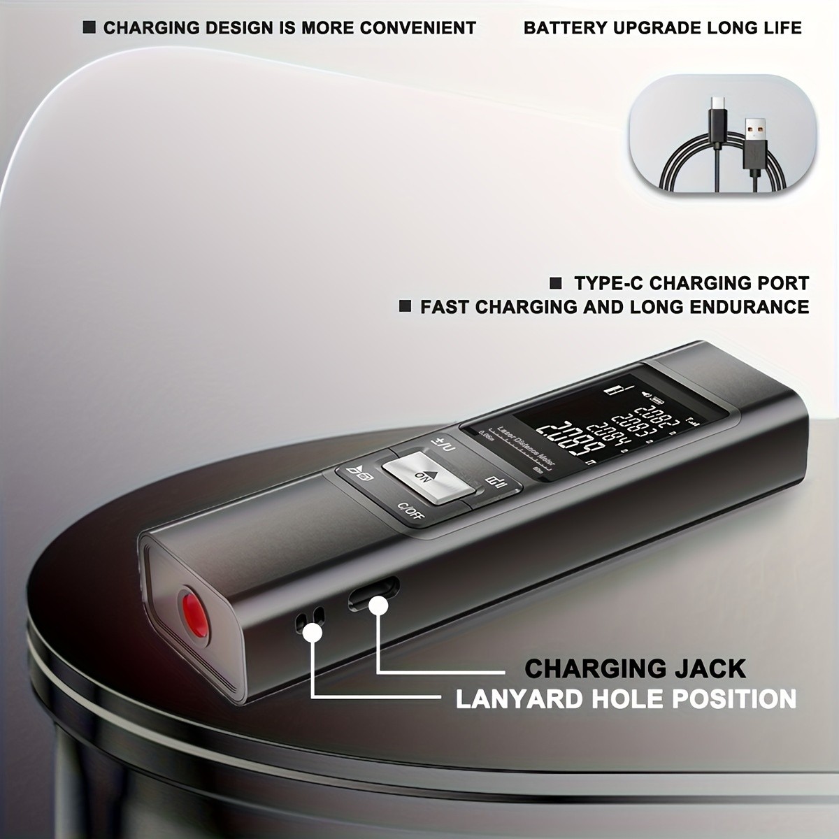 L.AOL.AU Multi-Function Laser Rangefinder with Digital Angle & Red Cross Line