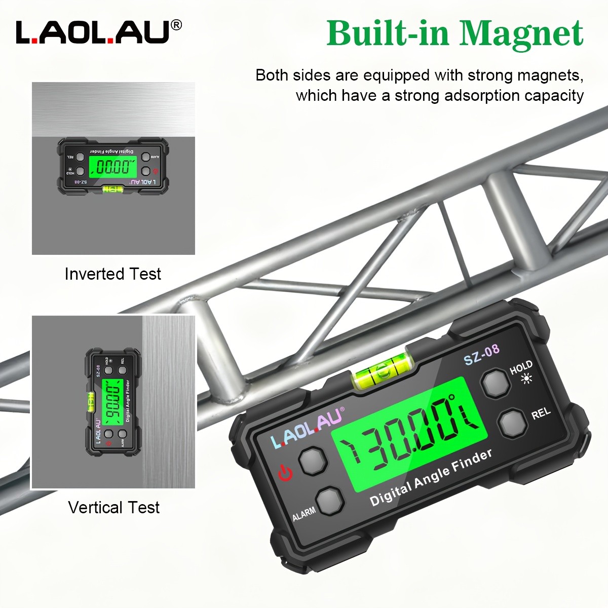 L.AOL.AU SZ-08 Digital Inclinometer Magnetic Level Pro