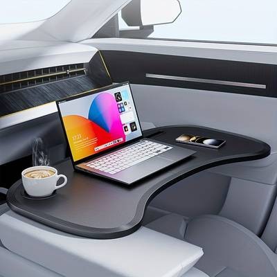 Suitu Car Desk & Armrest Box with Laptop Tray  The Ultimate Space-Saving Work Companion for Your Car