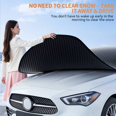 Suitu Universal Car Windshield Snow Cover  All-Weather Protection with Secure Fit and Easy Storage