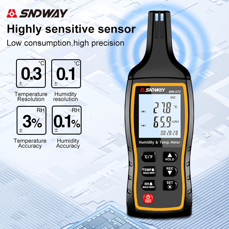 SNDWAY Thermometer and Hygrometer with Dual Display