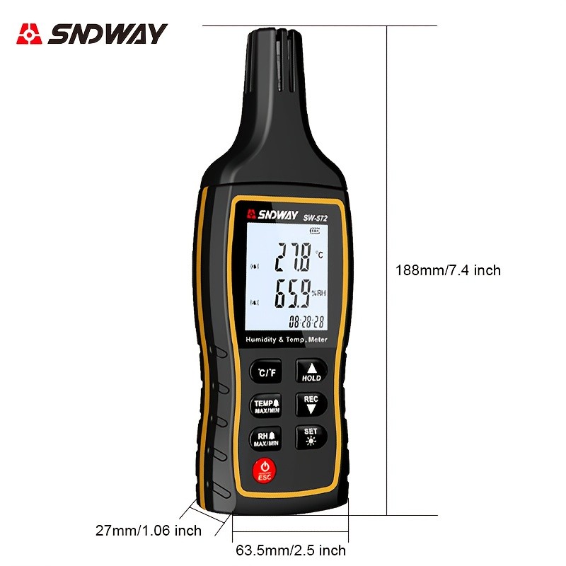 SNDWAY Thermometer and Hygrometer with Dual Display