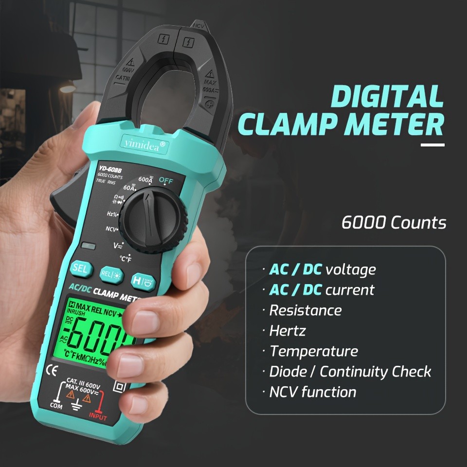 YIMIDEA True RMS Digital Clamp Meter Multimeter