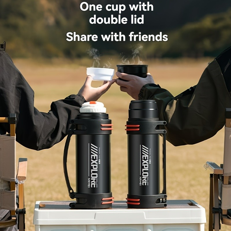 nRMEi Colorful Kettle & 2000ml Double Lid Stainless Steel Water Bottle