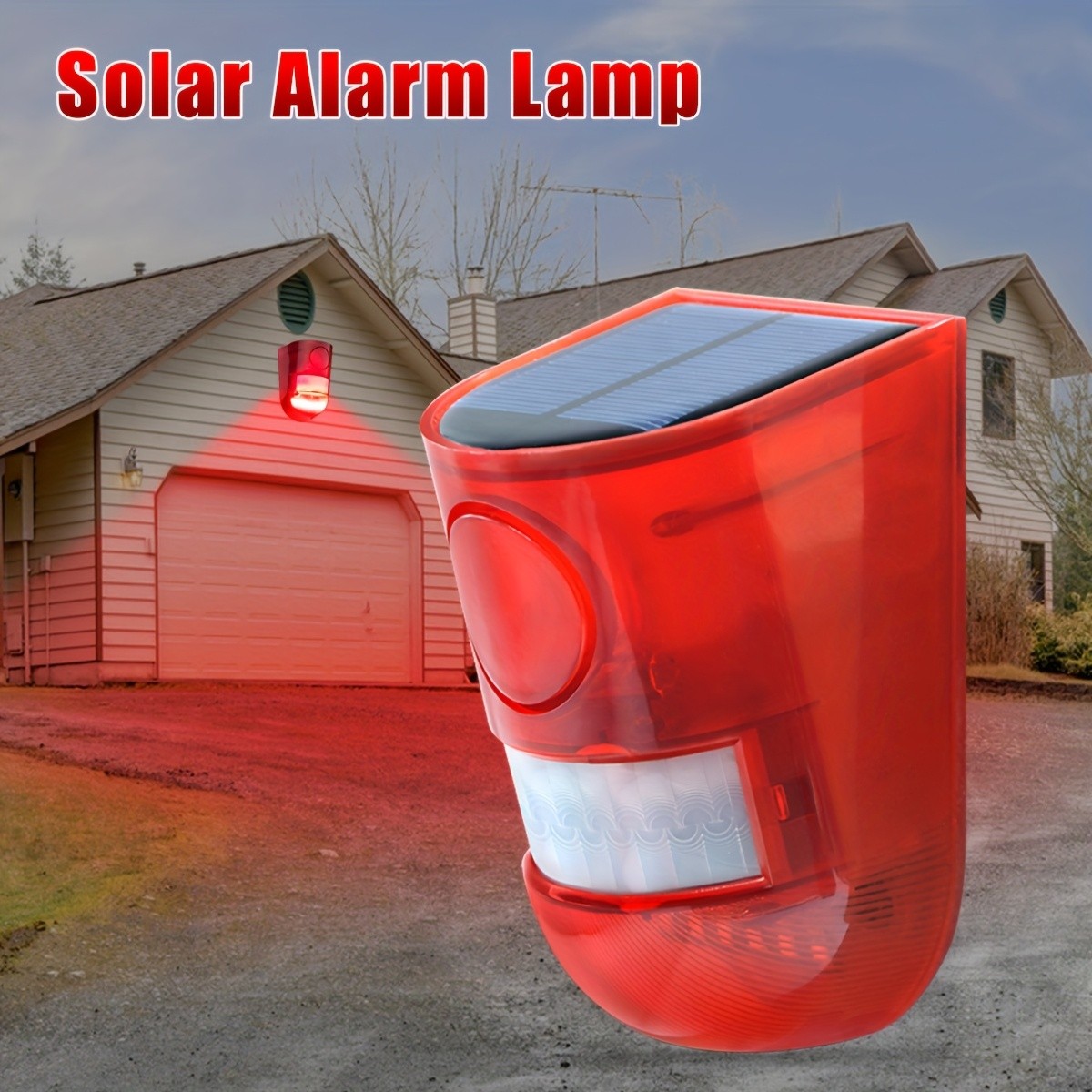 RUOCIN Solar Sound Alarm Motion Sensor