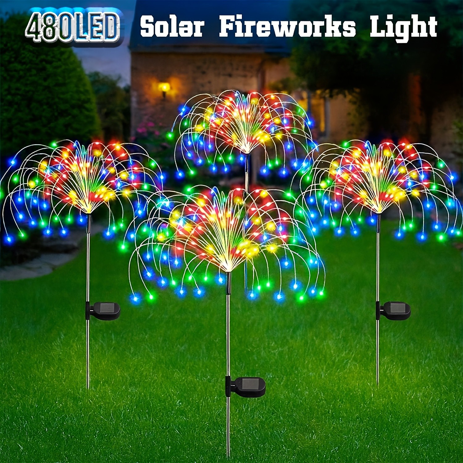 AIPUSI Solar Fireworks Lights Outdoor
