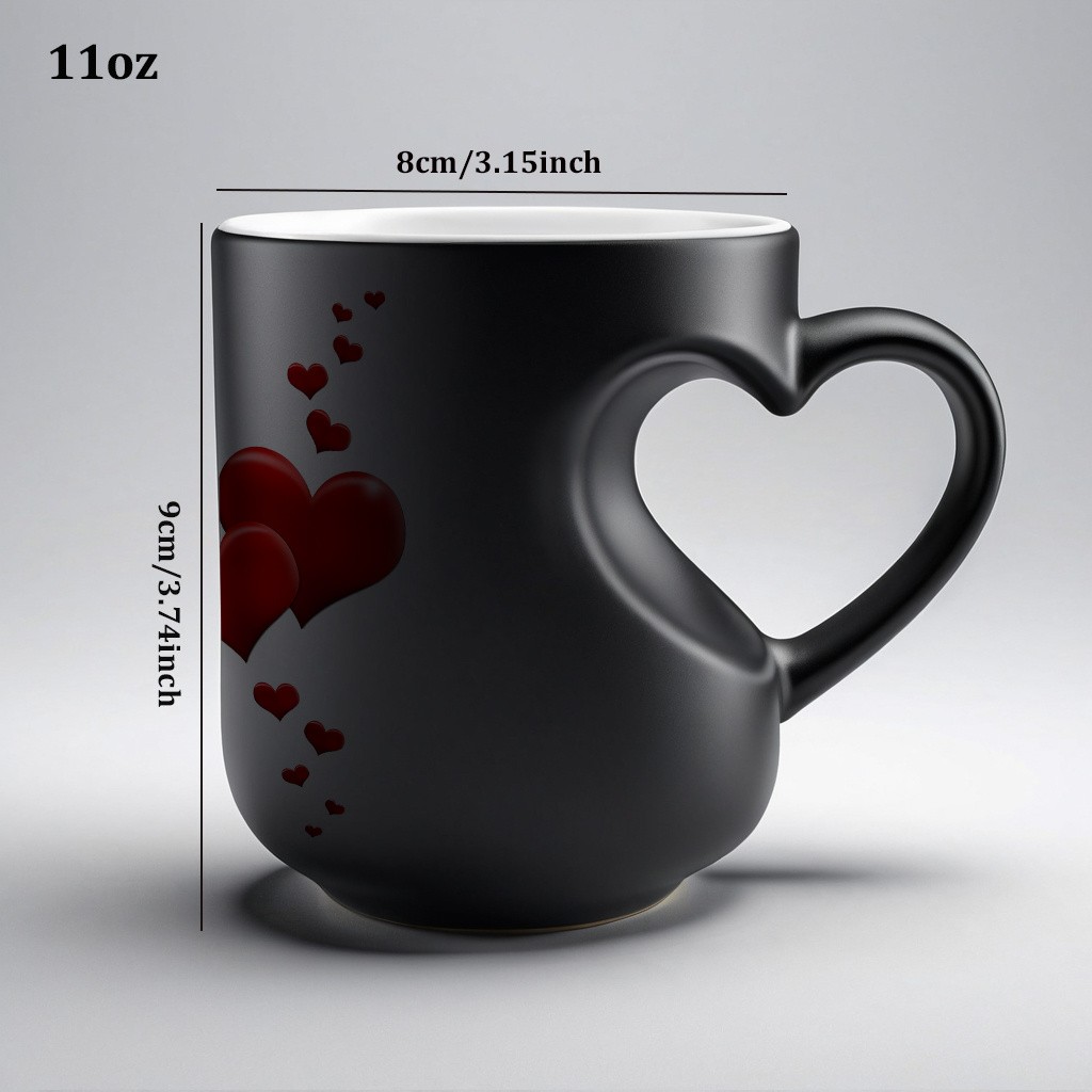 BABLOV Thermosensitive Ceramic Mug with Heart